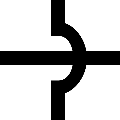 Circuitry Symbol - Crossed-But-Not-Connected